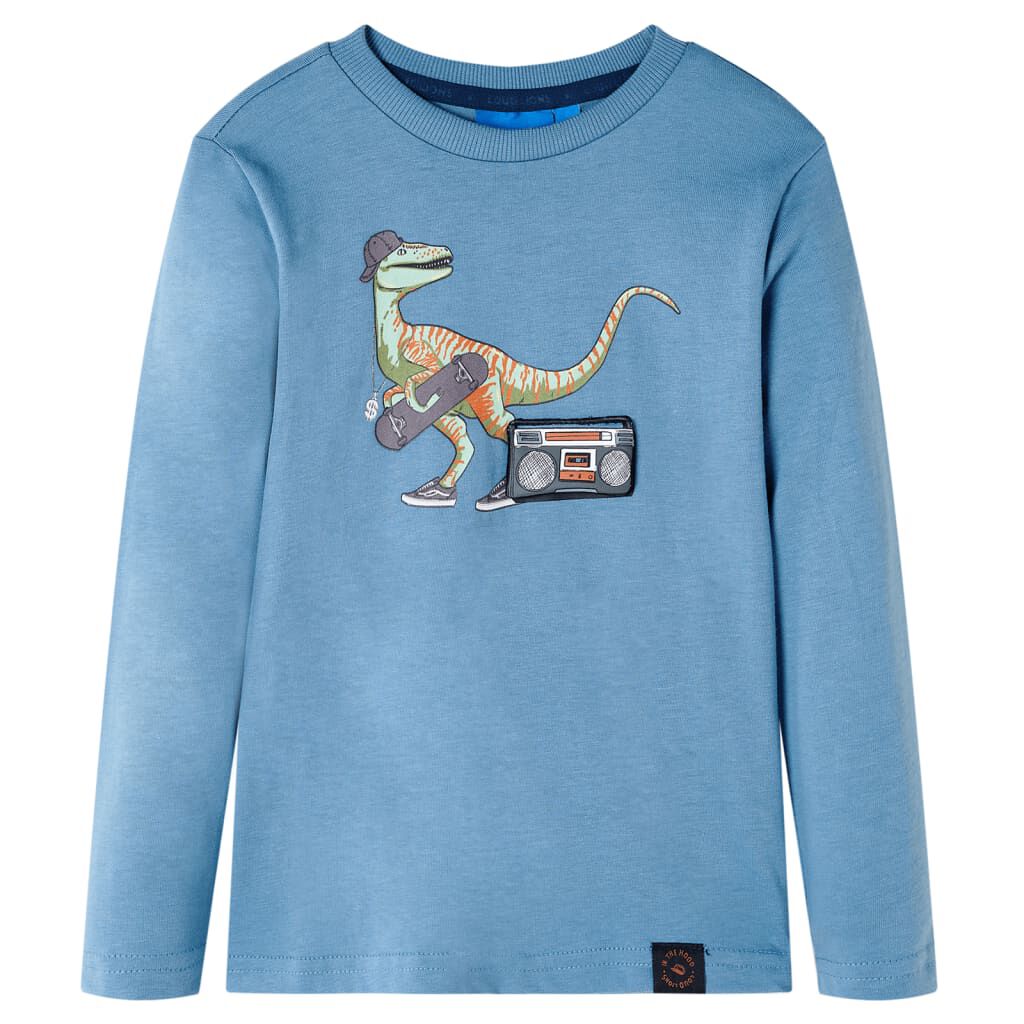 T-shirt enfants à manches longues bleu moyen 92
