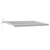 vidaXL Auvent r&eacute;tractable &eacute;lectrique Anthracite et blanc 5 &times; 3,5 m