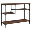 vidaXL Table console avec &eacute;tag&egrave;res ch&ecirc;ne marron 100x35x75 cm