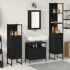 vidaXL Ensemble de mobilier de salle de bain 4 pcs Ch&ecirc;ne noir