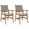 vidaXL Chaises de jardin lot de 2 Bois d'acacia solide