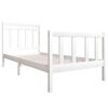 vidaXL Cadre de lit sans matelas blanc bois massif 100x200 cm
