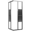 vidaXL Cabine de douche &agrave; rayures ESG 80x80x180 cm Noir