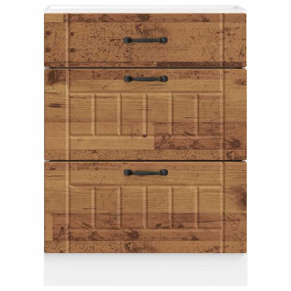 vidaXL Armoire de cuisine Lucca vieux bois bois ing&eacute;nierie