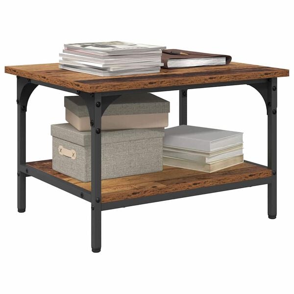 vidaXL Support d'imprimante Bois Ancien 50 x 40 x 38 cm