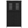 vidaXL Haut Armoire Ch&ecirc;ne noir 62 x 32 x 106,5 cm Bois d'ing&eacute;nierie
