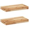 vidaXL &Eacute;tag&egrave;res flottantes 2 pcs 40x20x4 cm acacia massif &agrave; l'huile