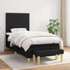 vidaXL Sommier &agrave; lattes de lit avec matelas Noir 90x200 cm Tissu