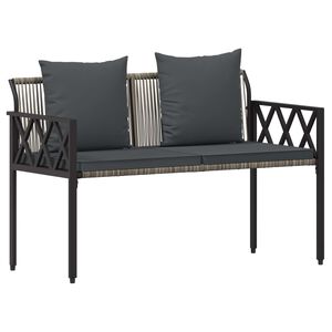 vidaXL Bancs d'ext&eacute;rieur 2 -Seater 116 x 56 x 75 cm polyrotin