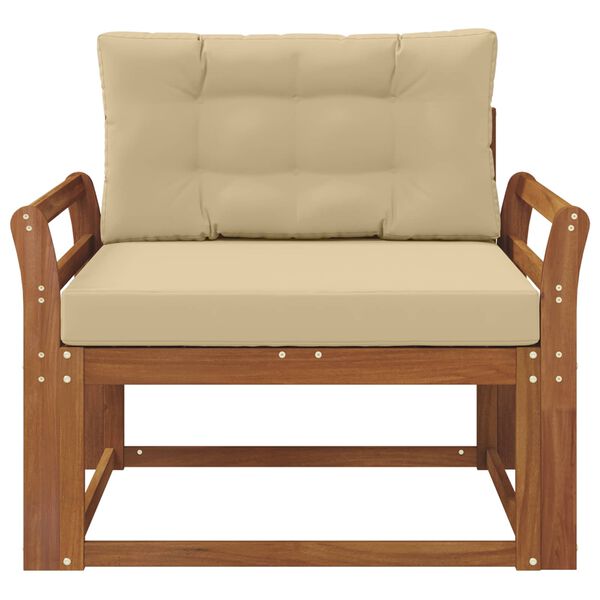 vidaXL Sofa de milieu ext&eacute;rieur Bois d'Acacia Massif Naturel