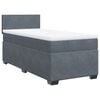 vidaXL Sommier &agrave; lattes de lit et matelas Gris fonc&eacute; 80x200 cm Velours