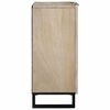 vidaXL Buffet Blanc 90 x 33 x 75 cm bois de manguier massif