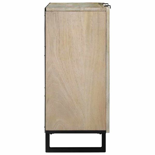vidaXL Buffet Blanc 90 x 33 x 75 cm bois de manguier massif