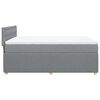 vidaXL Sommier &agrave; lattes de lit avec matelas Gris clair 140x190cm Tissu