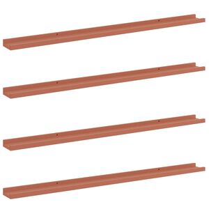 vidaXL &Eacute;tag&egrave;re Murale 4 pc Rouge 115 x 9 x 3 cm Bois d'ing&eacute;nierie