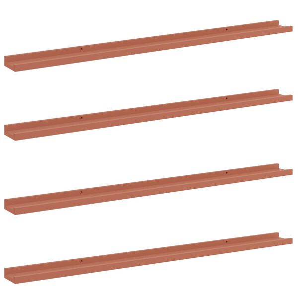 vidaXL &Eacute;tag&egrave;re Murale 4 pcs Rouge 115 x 9 x 3 cm Bois d'ing&eacute;nierie