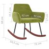 vidaXL Chaise &agrave; bascule Vert clair Velours
