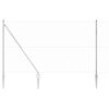 vidaXL Poteau de cl&ocirc;ture. Argent&eacute; 25 x 1,6 m (maille de 50 mm) Acier