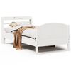 vidaXL Cadre de lit sans matelas blanc 90x200 cm bois de pin massif