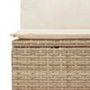 vidaXL Canap&eacute; de jardin avec coussins 3 places beige r&eacute;sine tress&eacute;e