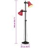vidaXL Lampadaire 25 W rouge d&eacute;lav&eacute; 25x25x90/160 cm E27