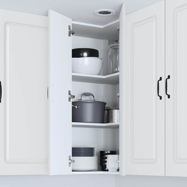 vidaXL Meuble mural de cuisine avec étagère Blanc 57 x 57 x 100 cm