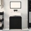 vidaXL Cabinet de salle de bain avec porte Ch&ecirc;ne noir 60 x 33 x 60 cm