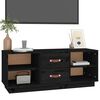 vidaXL Meuble TV Noir 100x34x40 cm Bois de pin massif
