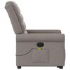 vidaXL Fauteuil inclinable de massage électrique Taupe Tissu