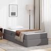 vidaXL Lit avec rangement et matelas avec matelas 2 pcs Gris Cuir
