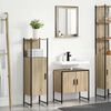 vidaXL Ensemble de mobilier de salle de bain avec &eacute;tag&egrave;re 3 pcs Marron