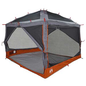 vidaXL Tente int&eacute;rieure 7 personnes 7 personne Gris et orange