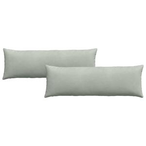 vidaXL Coussins de canap&eacute; 2 pcs Gris clair 120 x 40 cm