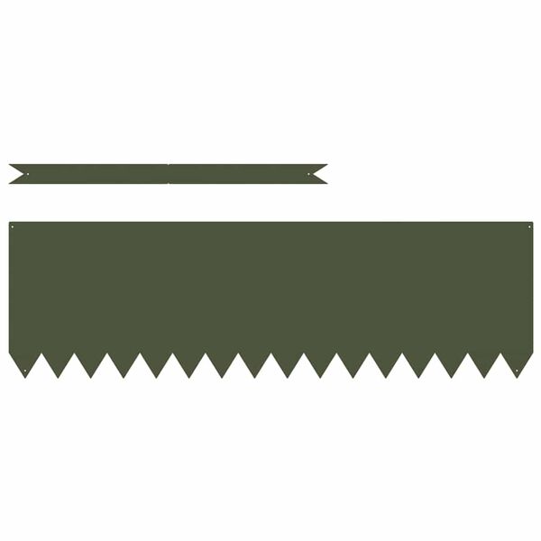 vidaXL Bordure de Pelouse 20 pcs Vert olive 100 x 0.05 x 20 cm