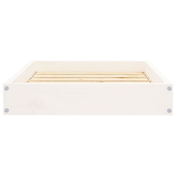 vidaXL Lit pour chien Blanc 61,5x49x9 cm Bois de pin solide