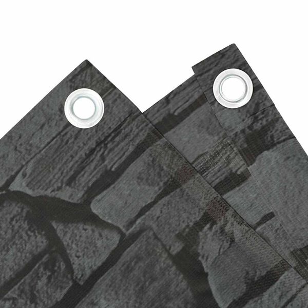 vidaXL &Eacute;cran d'intimit&eacute; de balcon aspect pierre de rebord gris PVC