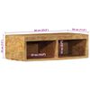 VidaXL Meuble TV mural 60x30x19 cm bois massif de manguier brut