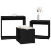 vidaXL Table Gigogne 3 pcs Chêne noir Bois d'ingénierie