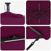 vidaXL Parasol banane à mât déporté Rouge bordeaux 249 x 249 x 250 cm