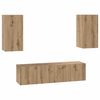 vidaXL Ensemble meuble TV 4 pcs ch&ecirc;ne artisanal 60 x 30 x 30 cm