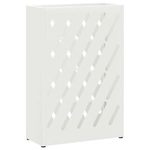 vidaXL Stand de Parapluie de Pluie Blanc 28 x 12 x 41 cm Acier