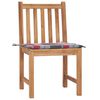 vidaXL Chaises de jardin lot de 2 avec coussins Bois de teck massif