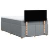 vidaXL Sommier &agrave; lattes de lit et matelas gris clair 120x190 cm tissu