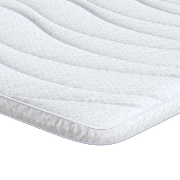 vidaXL Surmatelas Blanc 140 x 200 cm Tissu en Tricot