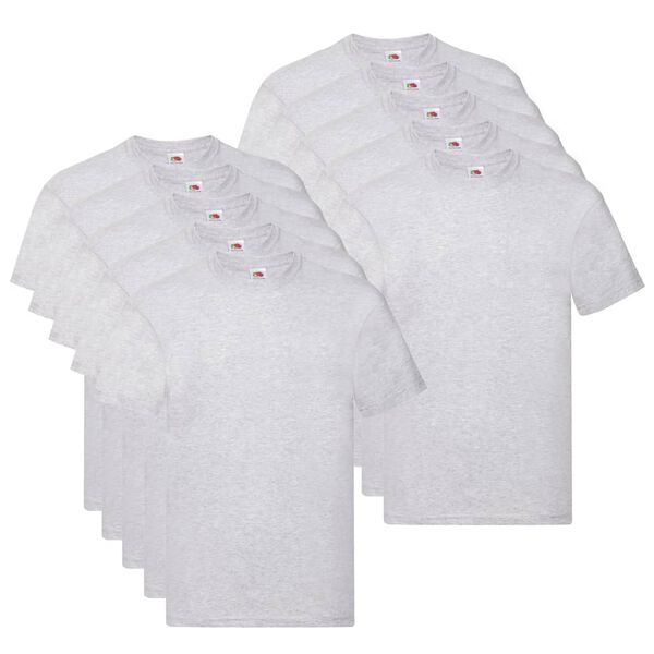 Fruit of the Loom T-shirts originaux 10 pcs Gris 4XL Coton
