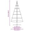 vidaXL Arbre en cône de Noël avec support Noir 150 cm Acier