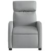 vidaXL Fauteuil inclinable de massage en tissu gris clair