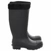 vidaXL Bottes de pluie avec chaussettes amovibles noir taille 39 PVC