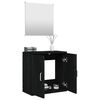 vidaXL Ensemble de meubles salle de bain 2 pcs noir bois d'ingénierie
