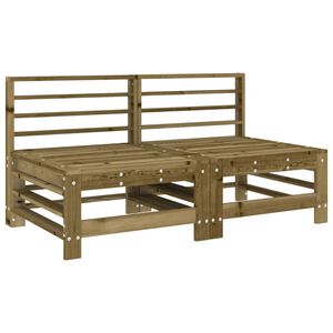 vidaXL Canap&eacute;s centraux de jardin 2 pcs bois de pin impr&eacute;gn&eacute;